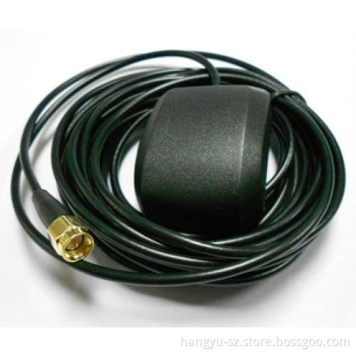 GPS Active Antenna, 28dBi LNA Gain, with RHCP Polarization and Magnetic or Adhesive Mounting